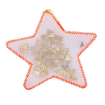 China Viable Newcomer Sew On Star Embroidery Patch For Christmas Decoration With Polyester Glitter Sequin Embellishments for sale