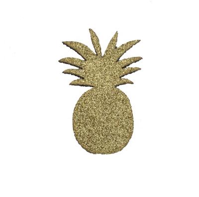 China Eco-Friendly Feature Style Gold Glitter Handmade Pineapple Shape Pin Badge for sale