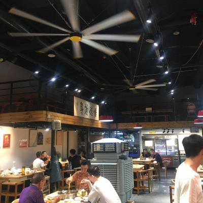 China Al-Mg Alloy Blades 2.4m 8FT PMSM HVLS Fans for Air Cooling in Restaurant and Food Court for sale