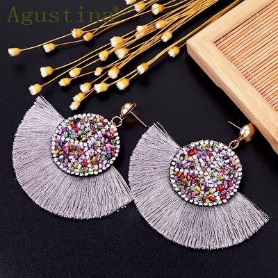 China 2020 BOHEMIA Agustina Women's Accessories Drop Earrings Tassel Crystal Earrings Party Gifts Fashion Earrings Jewelry for sale