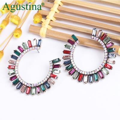 China BOHEMIA Agustina 2020 New Earrings Party Luxury Diamond Jewelry Fashion Circle Earrings for sale