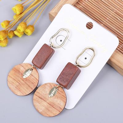 China BOHEMIA Agustina 2021 new ladies party gift boho earring fashion wooden earrings jeweries for sale