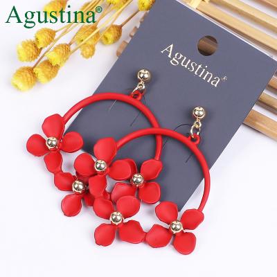 China BOHEMIA Agustina 2020 Ladies Jewelry Party Drop Petal Circle Fashion Simple Statement Bohemian Earrings New for sale