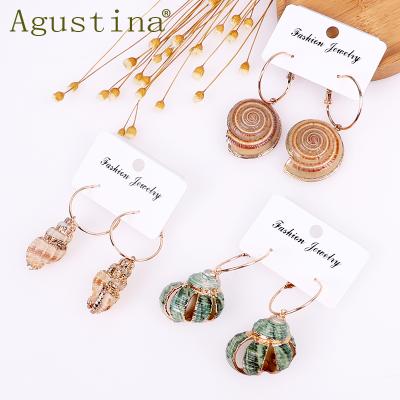 China BOHEMIA Agustina 2020 New Alloy Sporty Cute Shell Earrings Bohemian Jewelry For Ladies for sale