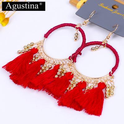 China New BOHEMIA Agustina Casual Style Circle Earrings Bohemian Tassel Dangle Earrings for sale