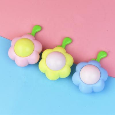 China 2023 new arrival stocked cute flowersshape can spin catnip ball adsorb on the wall interactive cat toys toy for cat for sale