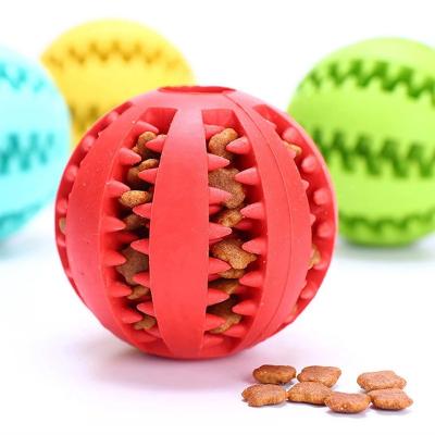 China Durable Cleaning Chew Stocked Toy For Aggressive Pet Toy Rubber Tooth Ball Dog Toothbrush Chews for sale