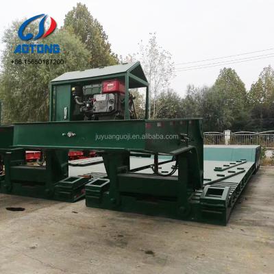 China Truck Trailer Over Low Platform 120 Heavy Duty Demountable Gooseneck TON Front Loading Lowbed Trailer Equipment for sale