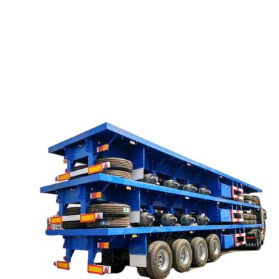 China Truck Trailer 40ft Flatbed Semi Trailer Sale In Ghana Flatbed Trailer Sales In Dubai for sale