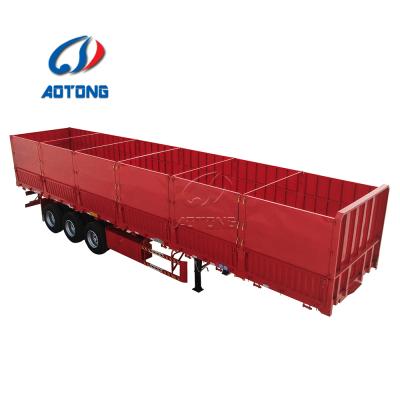 China Truck trailer factory price 50 ton side wall semi trailer / cargo semi trailer for truck tractor for sale