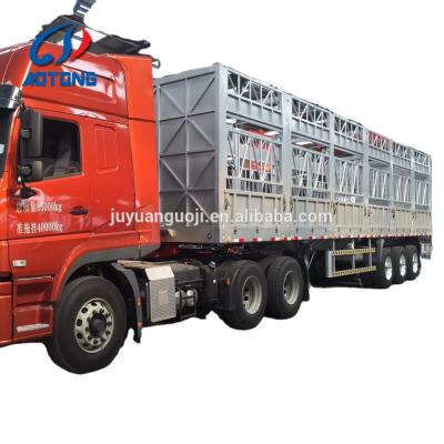 China Truck Trailer Fence Trailer Cattle Transport Semi Trailer Bulk Cargo Carrier Semi Truck Trailer for sale