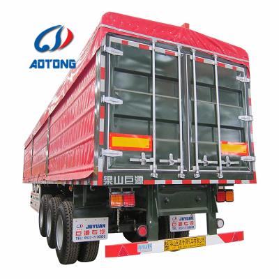 China Truck Trailer Design NEW 40 Ton Curtain Sider Cargo Van Type Semitrailer Trailer / Curtain Semi Trailer for sale