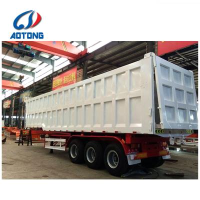 China Truck Trailer Rear Unloading 3 Axle Semi Tipper Trailer Semi Dump Trailer Truck For Cargo Transportation for sale