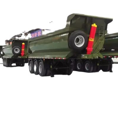 China Rear End Dump Truck Trailer Tipper Rear Tractor Semi Trailer Truck Trailer Hydraulic Cylinder Dump Trailer for sale