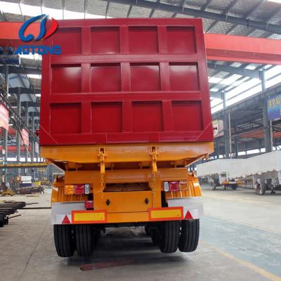 China Tipper Semi Trailer Truck Side Dump Truck Trailer Dump Truck Rear Self Dump New Ending Dumping Trailers for sale