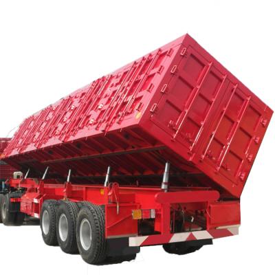 China Tri Axle Truck Trailer China Tipper / Side Dump Semi Trailer With Low Price for sale