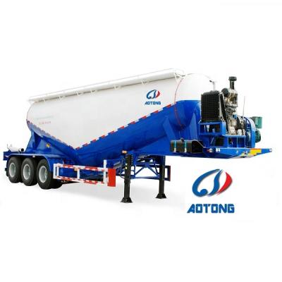 China China Factory Price China Tanker Trailer 45cbm 3 Axles Bulk Cement Powder Tanker Semi Trailer Truck Trailer for sale