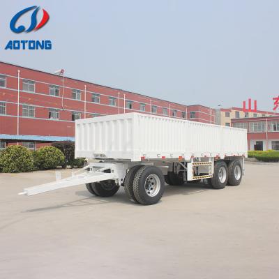 China Full Truck Trailer 20ft Dual Axles Trailer / Factory Drawbar Trailer To Kenya for sale