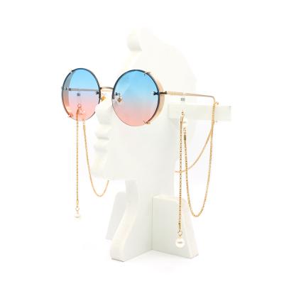 China A0316 fashion gold with chime glass retainer fitted sunglasses eyewear monocle chain for women A0316 for sale