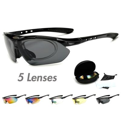 China Sports Sunglasses Eyewear 11155 Outdoor Sports Superhot Lenses With 5 Lenses Men's Cycling Sunglasses for sale