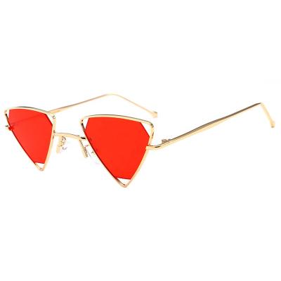 China Superhot Fashion Sunglasses Eyewear Men Women Tinted Lens Triangle Metal Sunglasses for sale