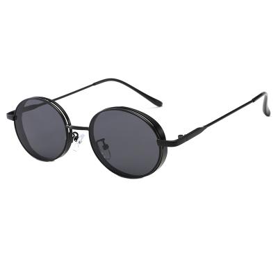 China Retro Fashion Sunglasses Eyewear Superhot Vintage Round Metal Oval Sunglasses for sale