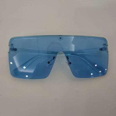 China Clearance 01234 Fashion Glasses Women Fit Lense Sun Oversized One Piece Rimless Glasses for sale