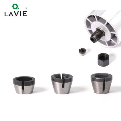 China Used For Balancing And Carving Wood LAVIE 1pc 3 Set Bushing 6mm 6.35mm 8mm Bushing Chuck Engraving Balancing Machine Router Milling Cutter Electric Accessories for sale