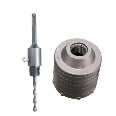 China Used For Trimming And Carving Wood LA STRUGGLE 1 Set SDS PLUS 65mm Concrete Hole Saw Electric Hollow Core Drill Bit Leg 110mm Cement Stone Wall Air Conditioner Alloy for sale