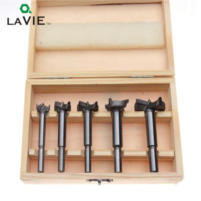 China Used For Wood Trimming And Carving Woodworking Forstner Drill Bits LAVIE 5pcs Tool Kit 15 20 25 30 35mm Carbide Cutter Wood Hole Saw Round Shank Bit DB03002 for sale