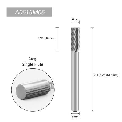 China Used for LAVIE Rotary Burrs, Tungsten, Sharp and Double End Radius Wood Carbide Trimming and Carving File Tree Rotary Cutting for Deburring M06A0616 for sale