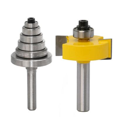 China Used for Trimming and Carving 2pcs 12MM Wood Leg Tongue and Joint Grooving Assemble Router Bit 3/4