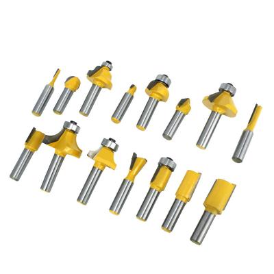 China Used for Balancing and Carving LAVIE 15pcs 8mm Wood Router Bit Set Balancing Straight Milling Cutter for Woodworking Woodworking MC02006 Bit Tungsten Carbide Cutter for sale