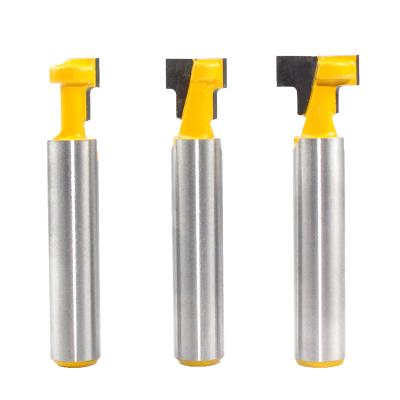 China Used For Trimming And Carving Wood Leg T-Slot Cutter Router Bit 3pc 8mm Set Key Hole Bit Hex Bolt T Sloting Countersink Cutter For Woodworking Woodworking Tool C08-142 for sale