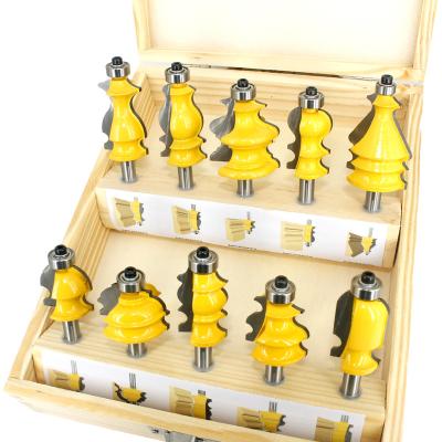 China Used For Trimming And Carving Wood LA GROW 10pcs 8mm Leg Balustrade Architectural Molding Router Bit Sets Baseline Casing CNC Woodworking Cutters Face Mill MC02070 for sale