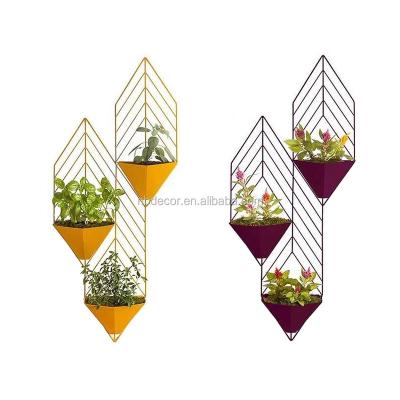 China Hot Sale Wire Flower Socket Wall Mount Hanging Flower Rack Basket for sale