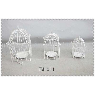 China Sustainable Hot Sale Metal Decorative White Bird Cage for sale