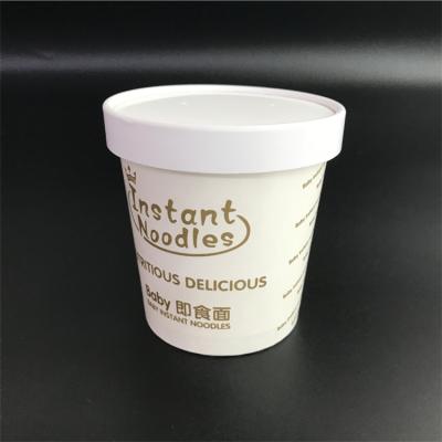 China Recyclable Plain Paper Soup Cup Instant Noodle Bowls With Lids for sale