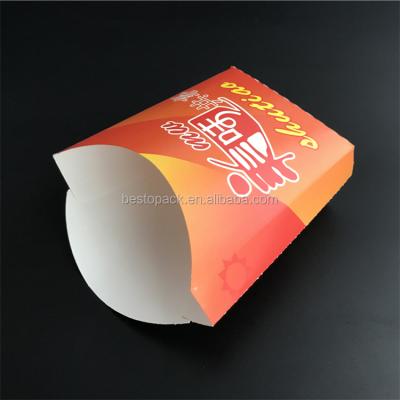 China Recyclable Disposable Paper Cup French Fries Box / Fried Chicken / Chips Paper Cup for sale