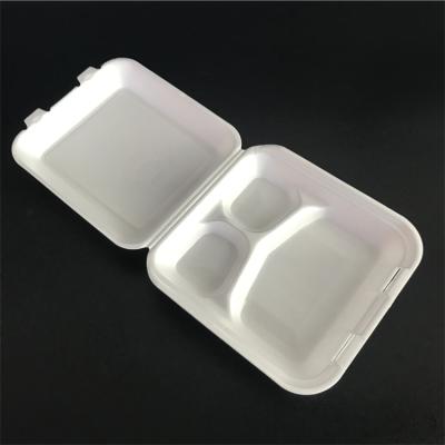 China Recyclable Eco - Friendly Take Away 3 Compartment Disposable PS Foam Food Containers for sale