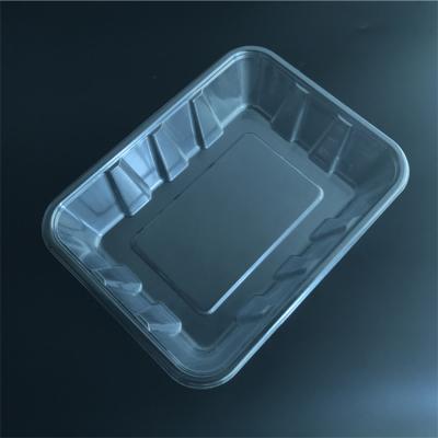 China Recyclable Disposable Plastic Packaging Tray Frozen Food Tray For Meat Fish Chicken for sale