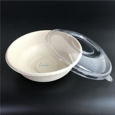 China Round Shape Disposable Recyclable Bagasse Salad Bowl for sale