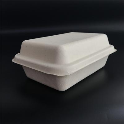 China Recyclable Biodegradable Cornstarch Clamshell Fast Food Box for sale