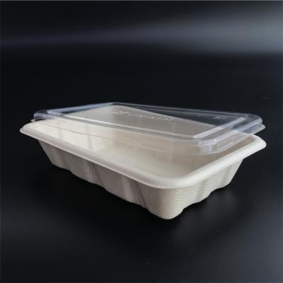 China Biodegradable Custom Supermarket PLA Frozen Food Meat Tray Biodegradable with Lid for sale