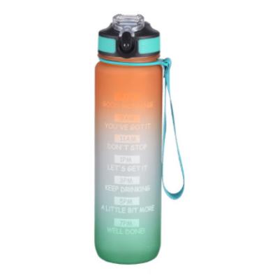 China Viable New Design Fitness Sports Professional Wholesale Motivational Water Bottle Sports 1 Liter Plastic Cup for sale