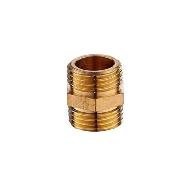 China Water Pipeline W617N Brass Pipe Fitting Male Nipple Couplings Thread Hex Connectors Plumbing Pipe Fitting for sale