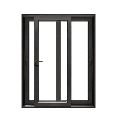 China Sliding LT120 Economic Double Sheet Aluminum Sliding Glass Door for sale