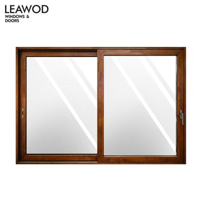 China Modern Seamless Whole Aluminum Wood Composite Door Welding Aluminum Glass Sliding Doors for sale