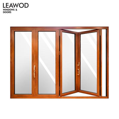 China Look Exterior Timber Aluminum Folding Windows And Folding Sliding Doors for sale