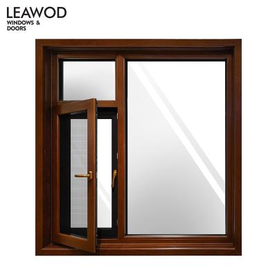 China Connected design in wooden aluminum window aluminum KN85 of oscillation 2020 with the rat window screen screen for sale